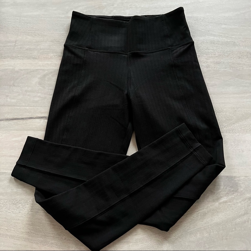 Athleta Delancey herringbone tight black XS